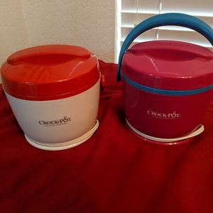 Portable Mini Crock-Pot Lunch Food Warmer Set of 2